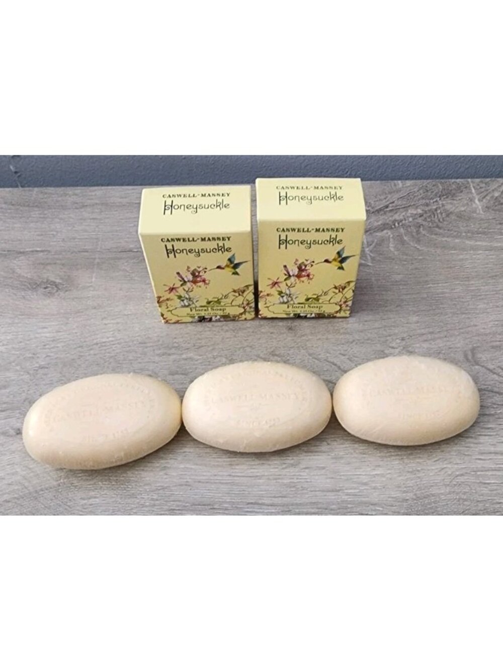 Caswell Massey VINTAGE Honeysuckle Floral Soaps 5 bars  3.25 oz each NEW